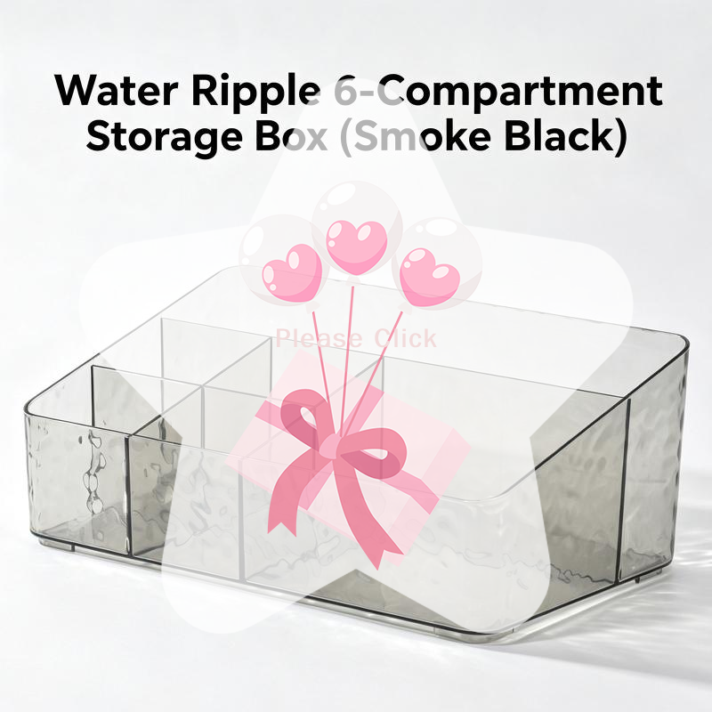 Luxury Skincare Tools - 6 Compartment Clear Cosmetic Storage Box